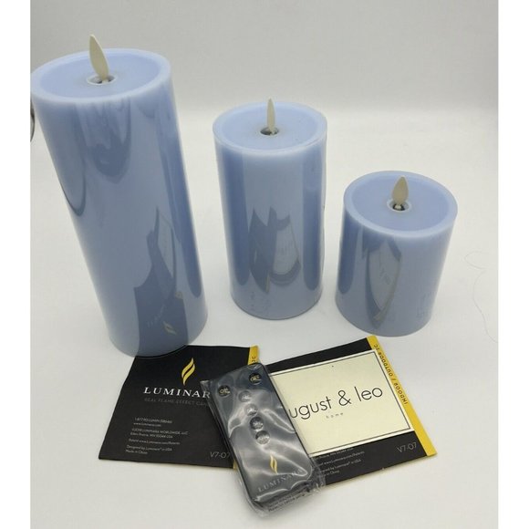 Luminara Accents Luminara August Leo Flameless Candle Set Of 3